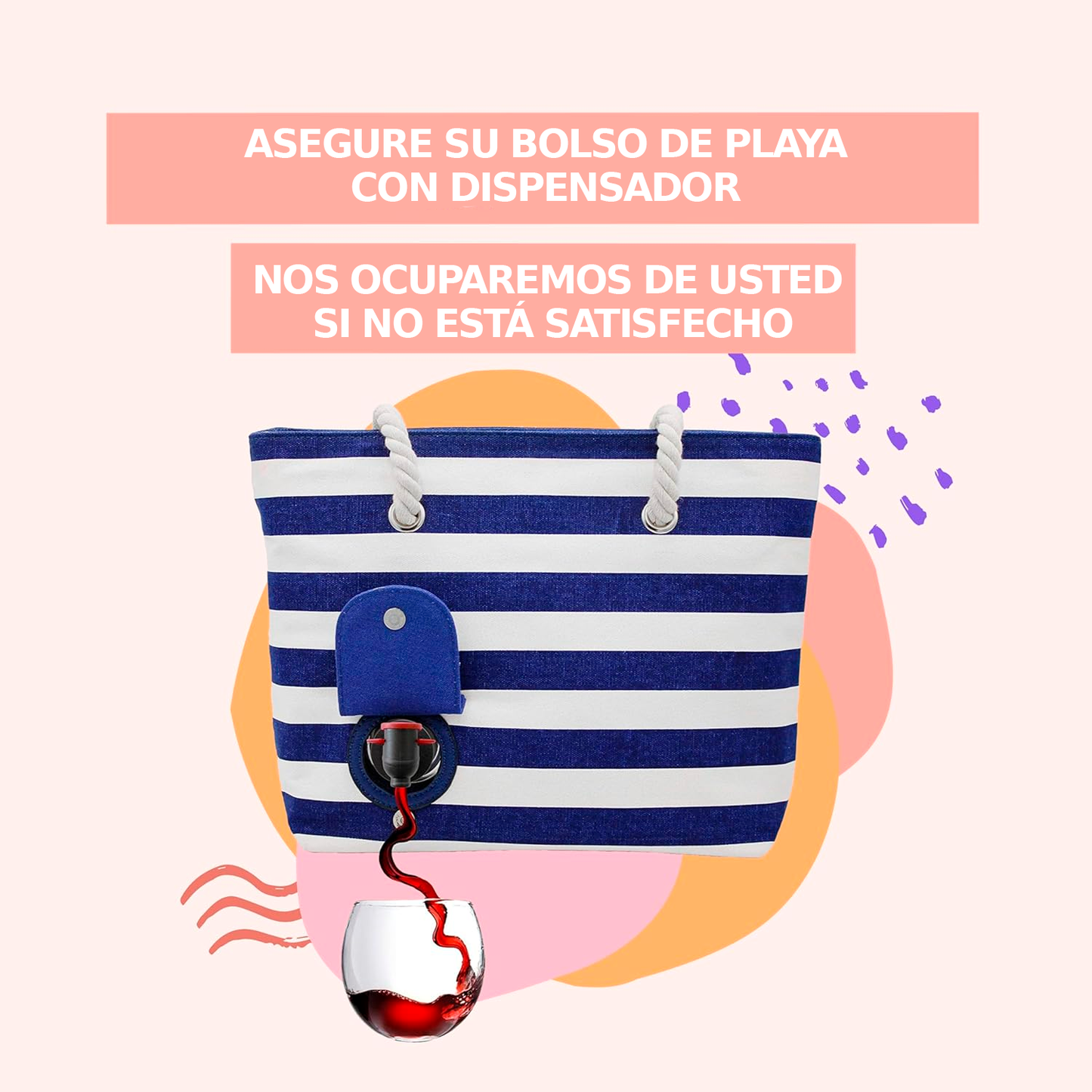 Bolso de Lona para Bebidas con Boquilla Oculta y Petaca Dispensadora para los Amantes de las Bebidas!